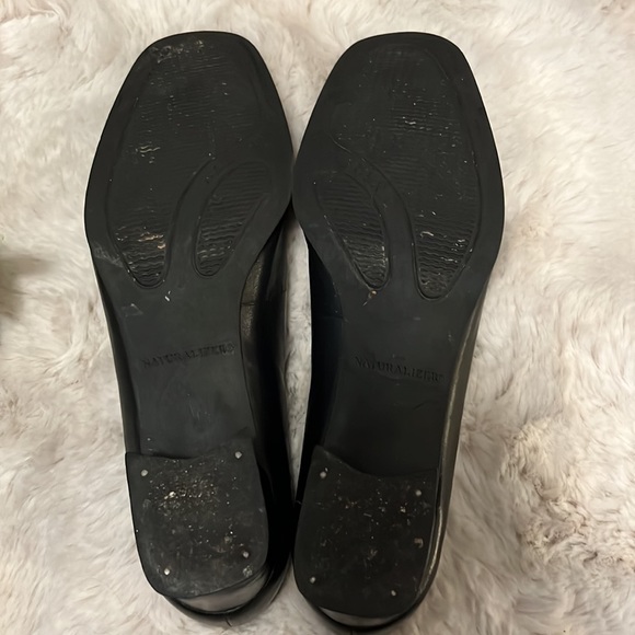 NATURALIZER Slip On Black Leather Heel Pumps Sz 6.5 - Picture 6 of 11